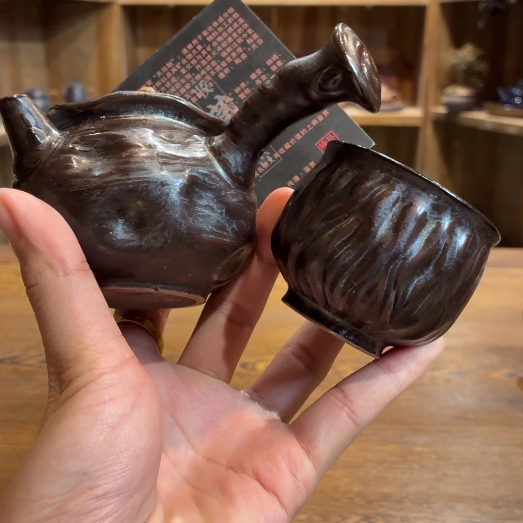 柴烧老岩泥茶器皿