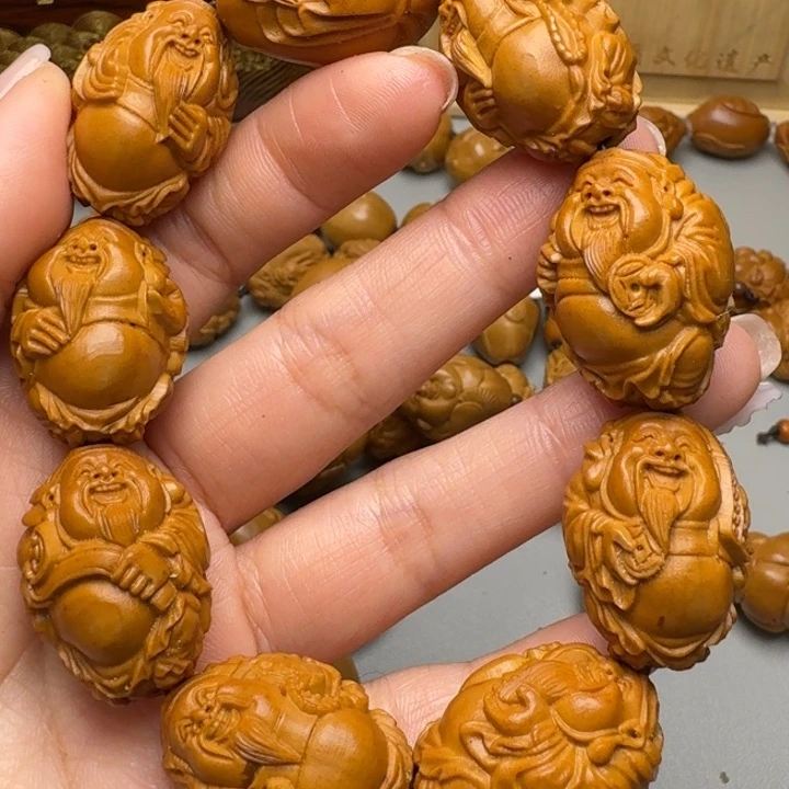 橄榄核手串/手链花皮财神