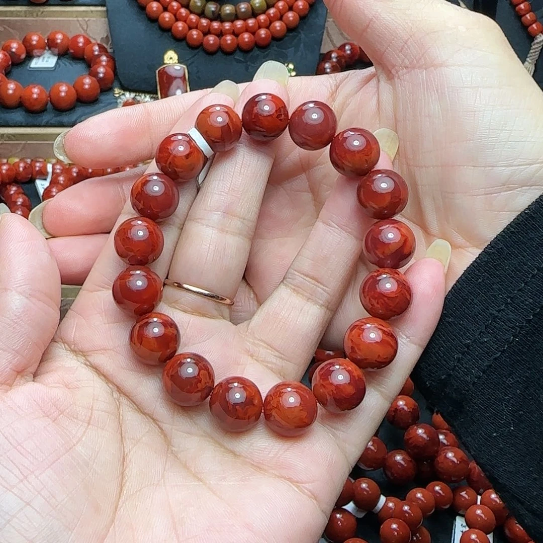 即***灰南红玛瑙未镶嵌手串