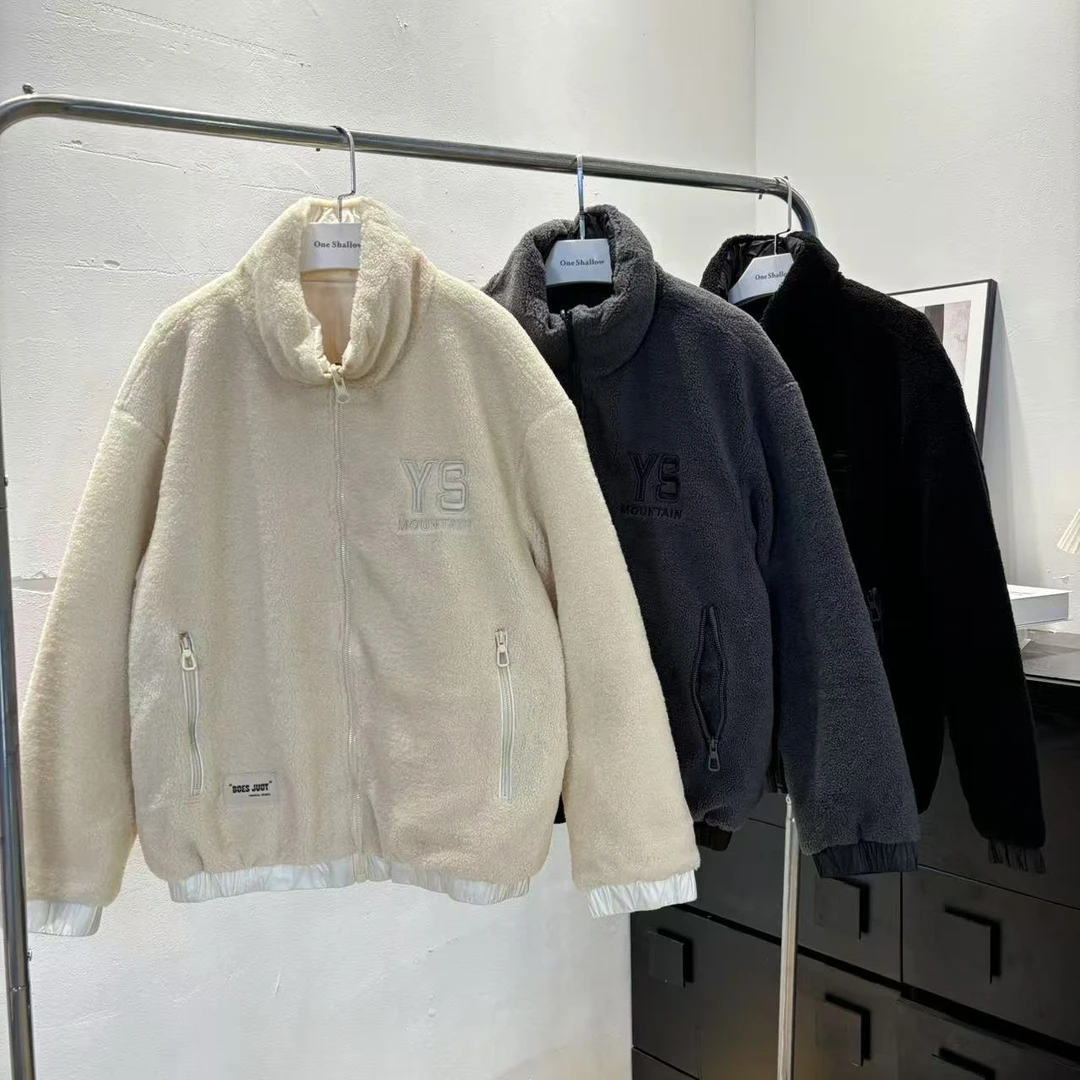 摇粒绒羽绒服休闲男女同款正反两面穿4428