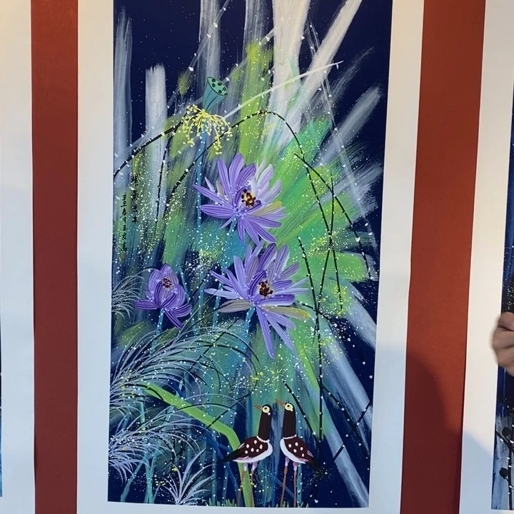 书法马玉良精品国画荷花