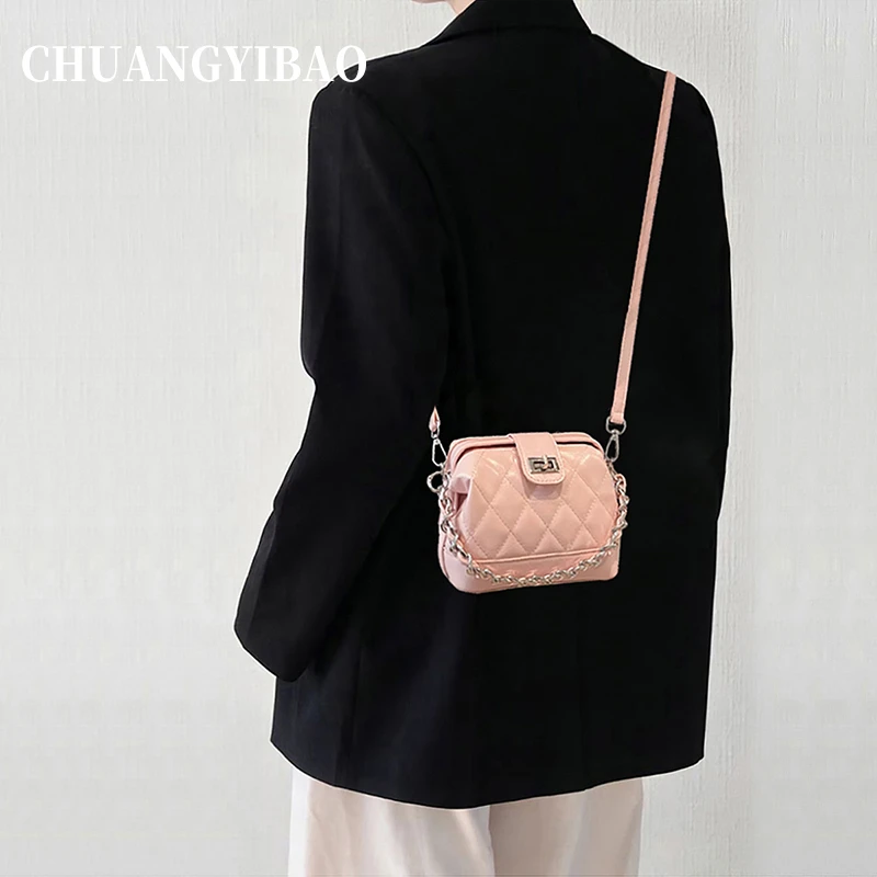 新款菱格链条2025爆款超火轻奢小众设计高级感时尚手提斜挎单肩包