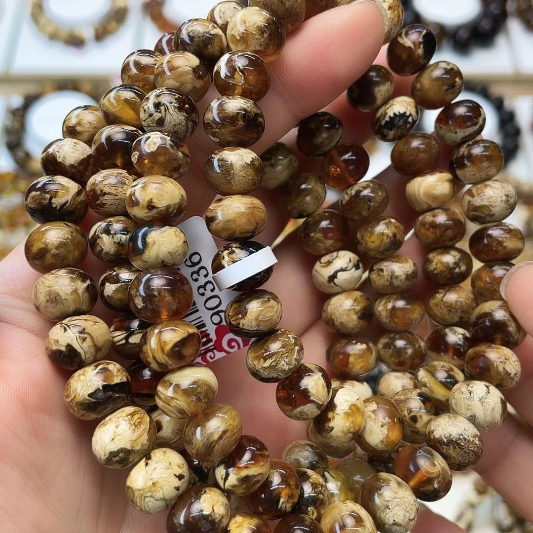 @***方裸石琥珀未镶嵌十90336