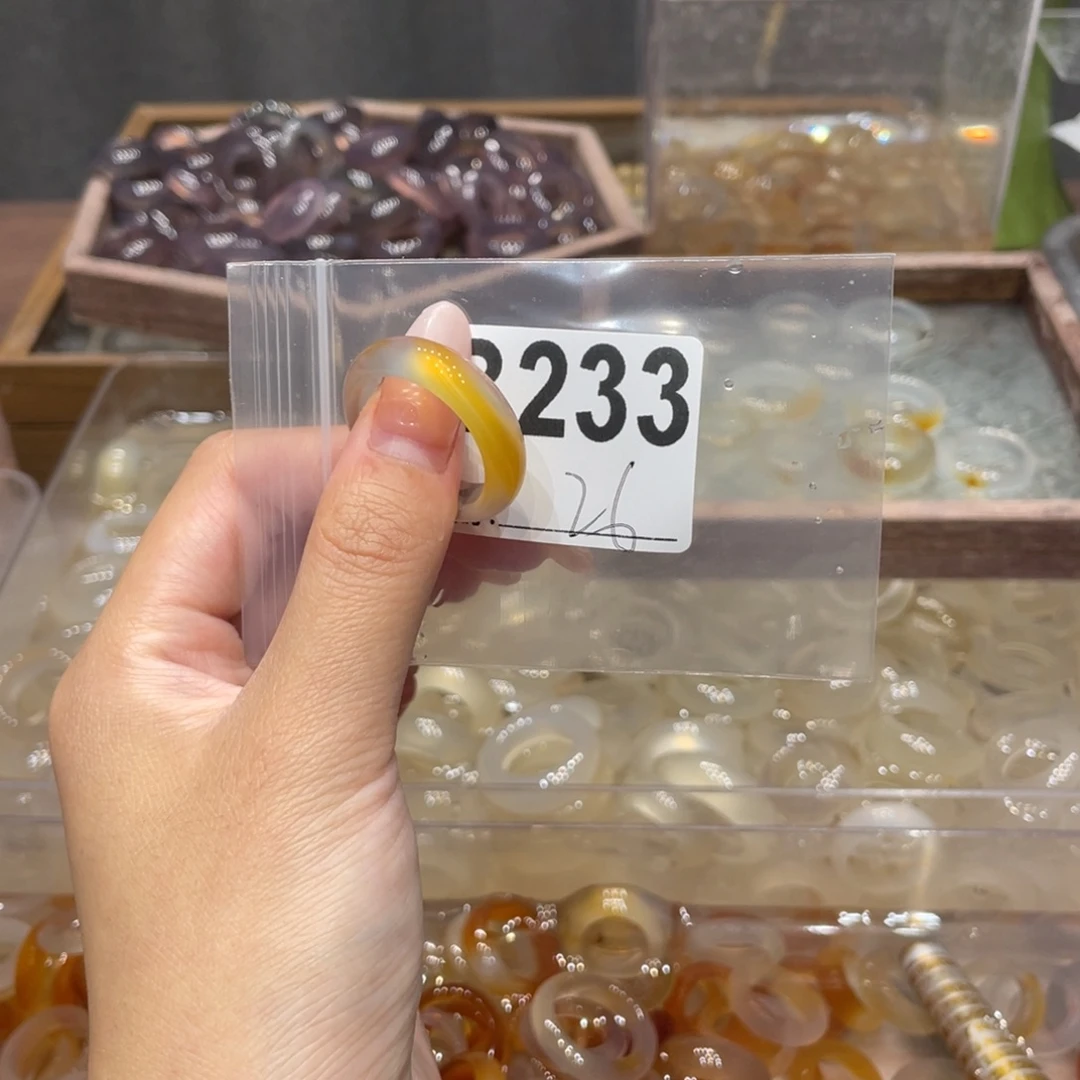 玛瑙/玉髓未镶嵌戒指233