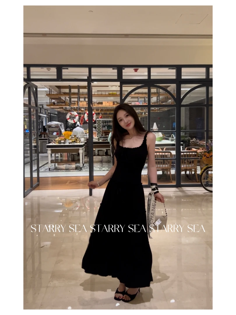 PP福利【多重甜妮】显瘦氛围修身吊带连衣裙#PP0077LYQ