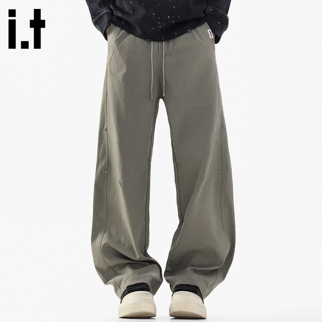 it FINGERCROXX新品时尚潮流休闲裤男2025秋冬季美式宽松阔腿长裤