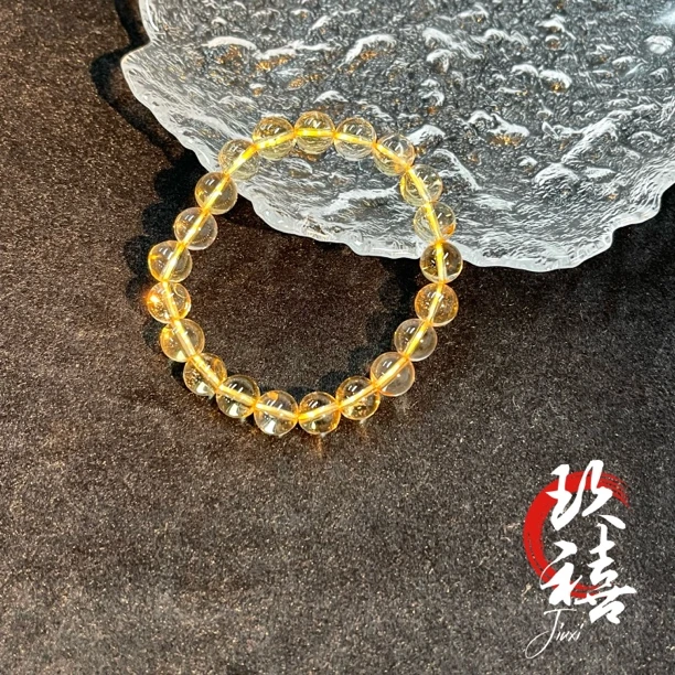 【二妹推荐】高品黄水晶单圈手串 A10702052 多样性发一