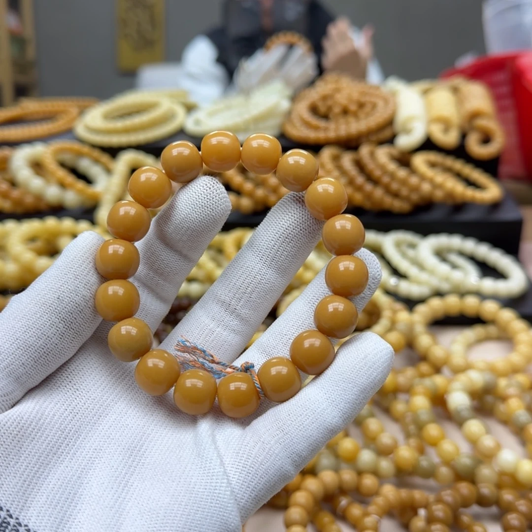 手串菩提根/象牙果13珑珠 11年 微瑕