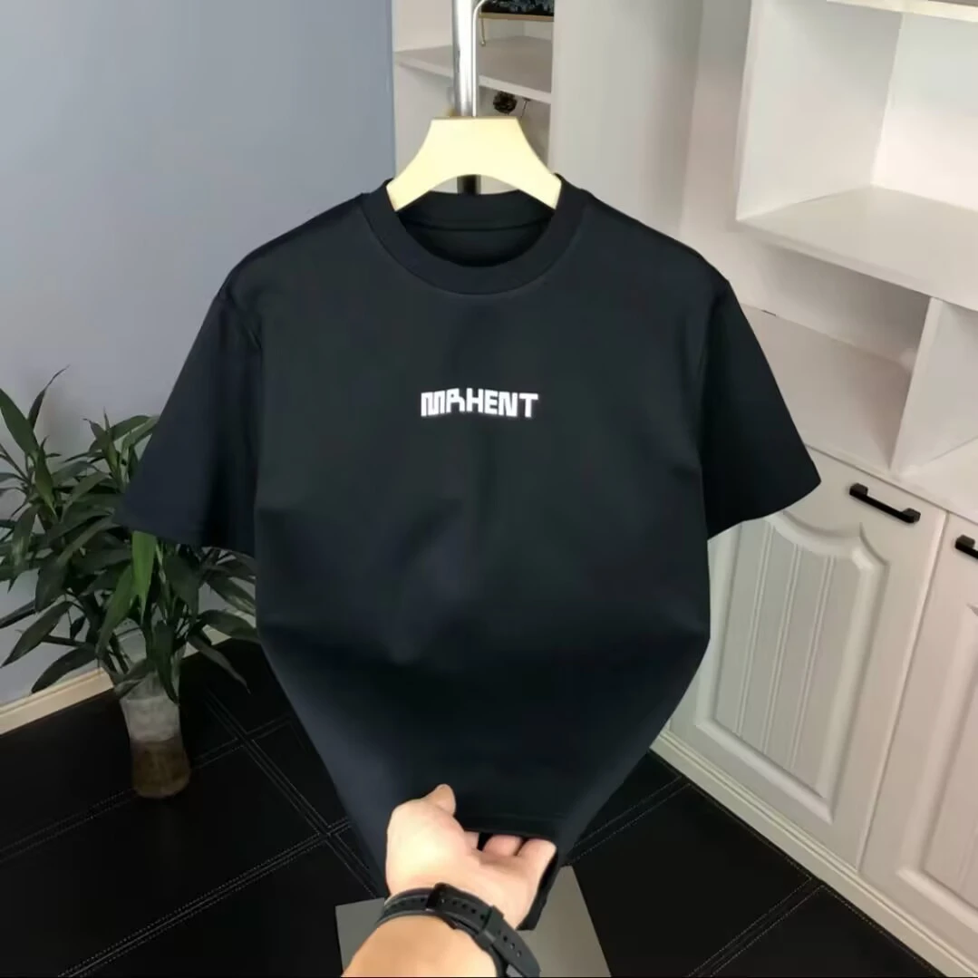 白色简约春季韩版字母数字春夏半袖短袖春夏季T恤纯色上衣宽松