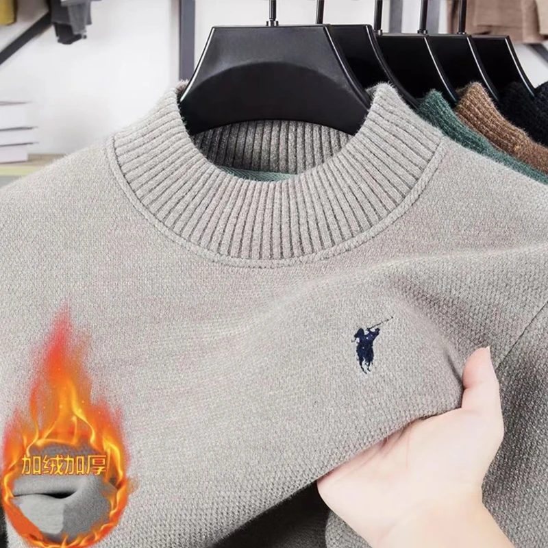 保暖长袖打底衫一体绒舒适半高领男装冬季休闲百搭上衣F358C