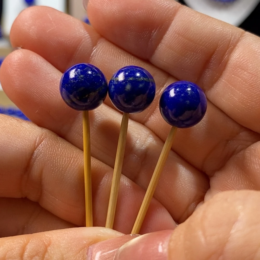 晶***晶青金石未镶嵌手串11m圆珠