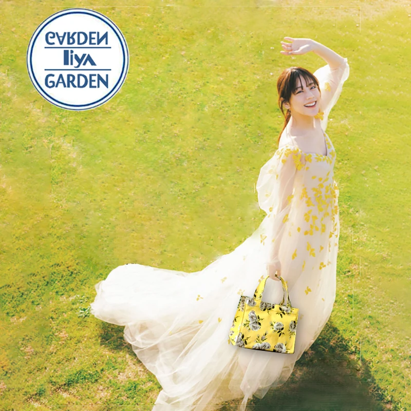 LiyaGarden田园风夏季手提包气质白色包