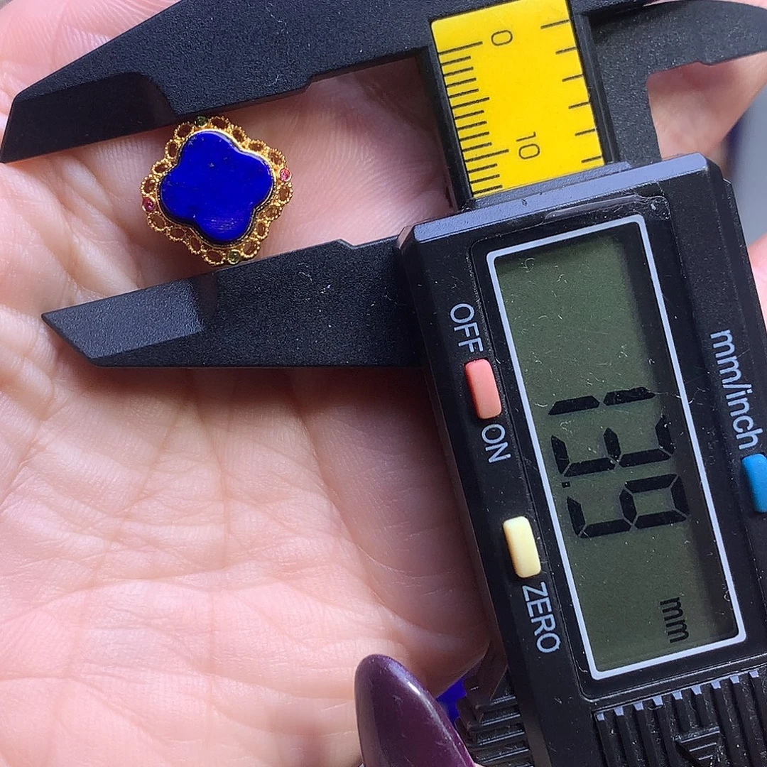 平***儿青金石银S925镶嵌隔珠背云