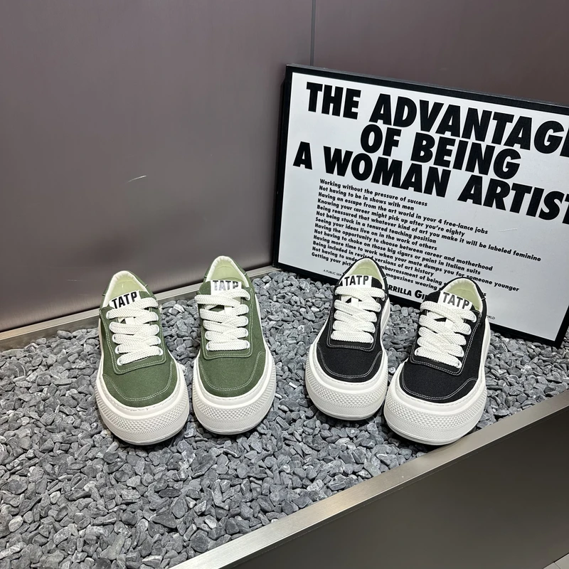 男鞋2025春夏新款欧洲站轻便厚底帆布透气潮流简约百搭休闲板鞋