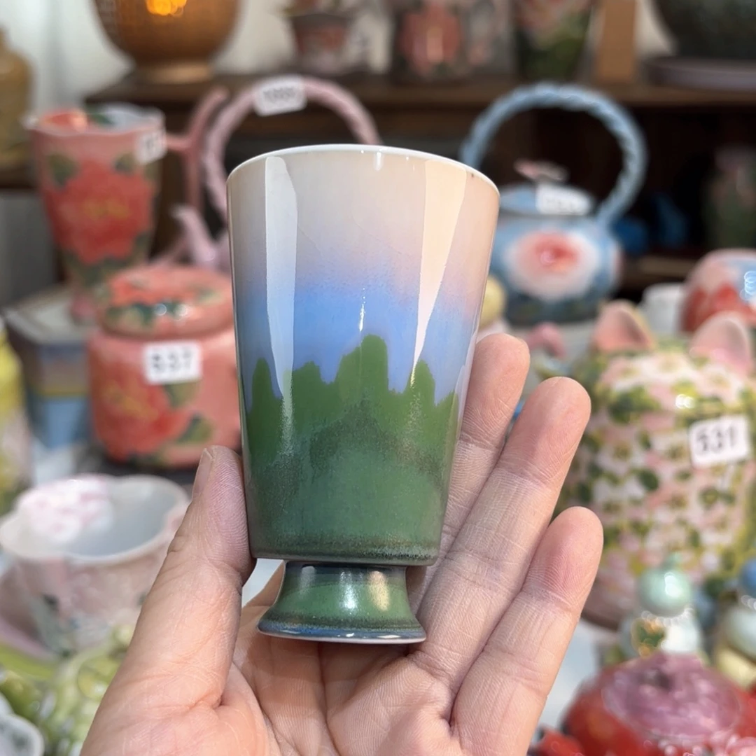 景德镇手绘高温釉下彩陶瓷茶具