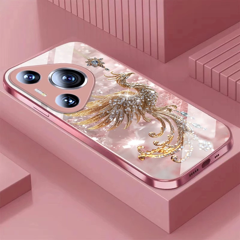 金钻凤凰华为P70Pro+手机壳HUAWEI Pura 70Pro+金属漆高级感