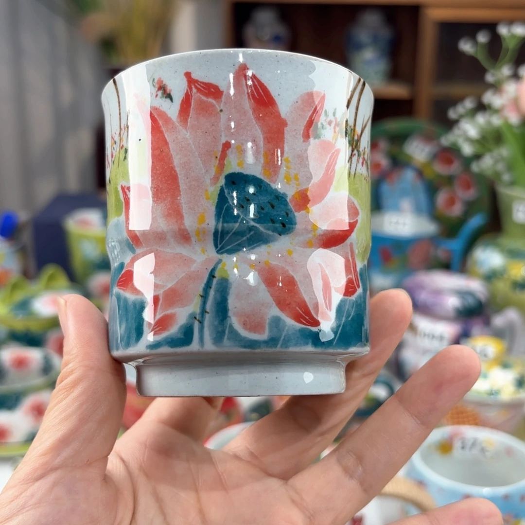 景德镇手绘高温釉下彩陶瓷茶具