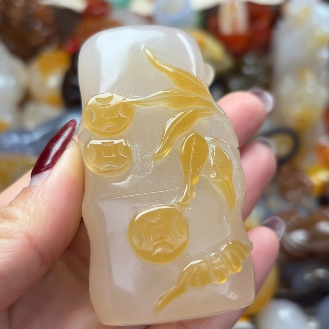 未镶嵌把件玛瑙/玉髓