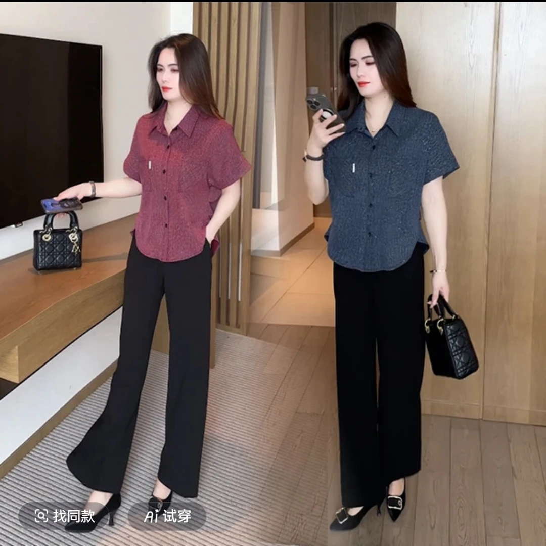 夏季精选2025新款潮流外穿穿搭时尚洋气气质显瘦女神短袖衬衫薄款