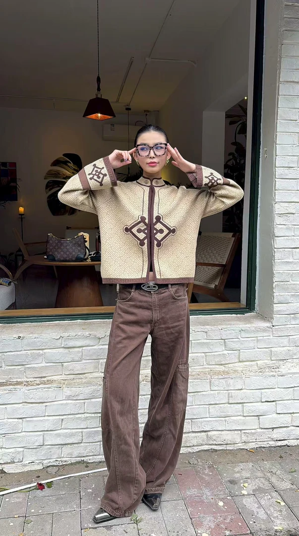 【高货】百分百纯羊毛纯手工民族风开衫男女同款时尚休闲百搭课堂