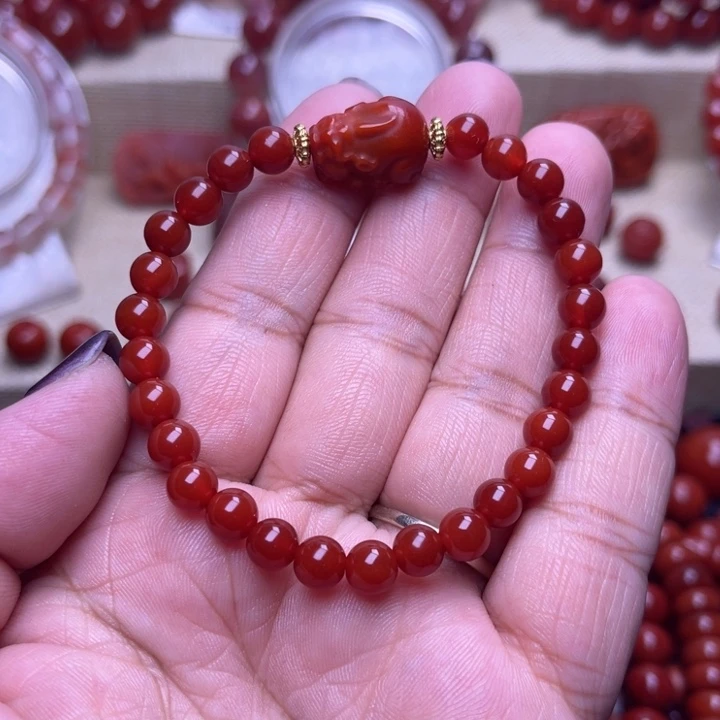 南红玛瑙未镶嵌手链6 M