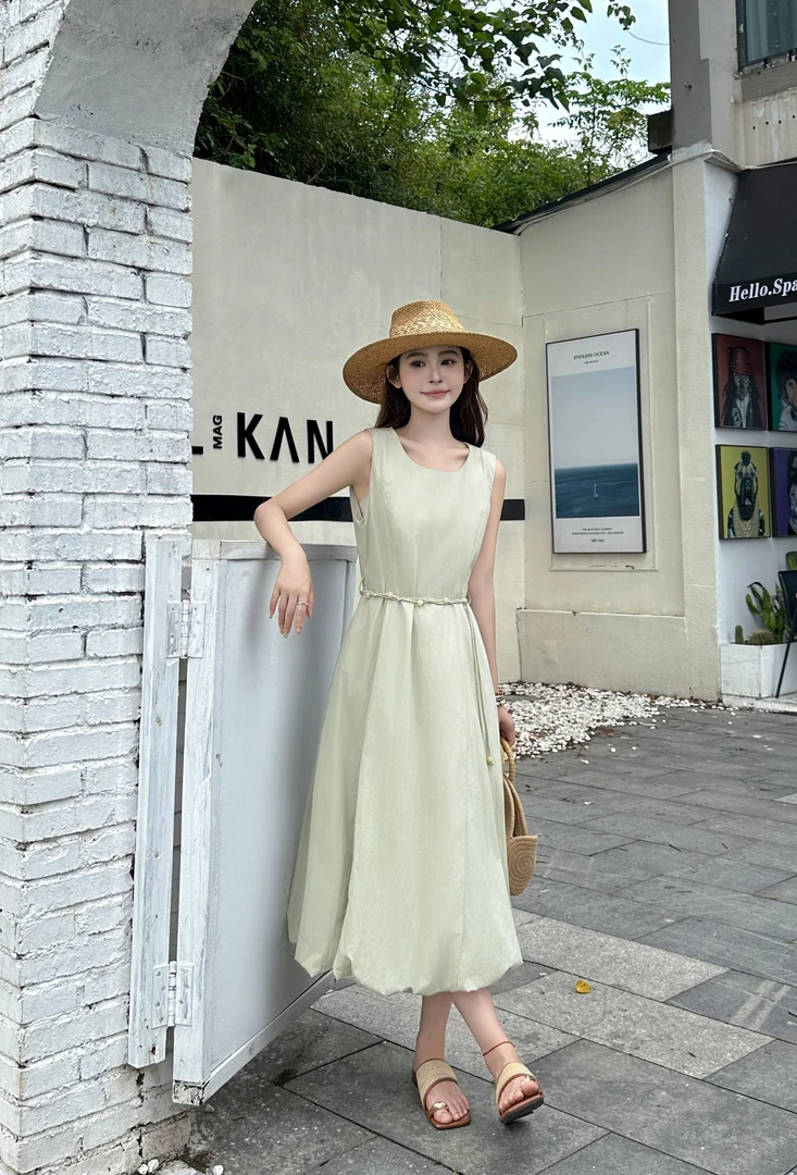 【Lemon Tree Style】法式浪漫收腰长款连衣裙9180【裙长112】