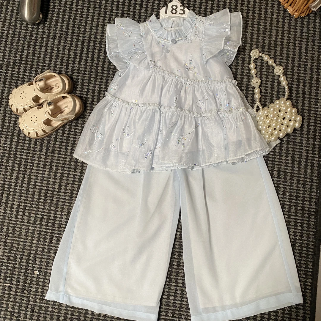 【154】-女童学院风套装夏季2026新款儿童服装卡通