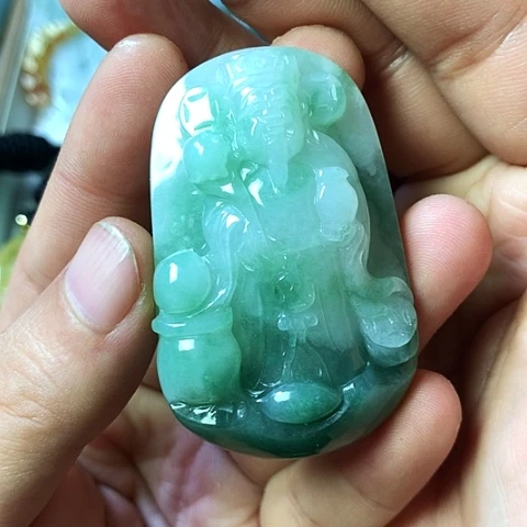 颈饰未镶嵌翡翠福豆豆珠宝翡翠颈饰