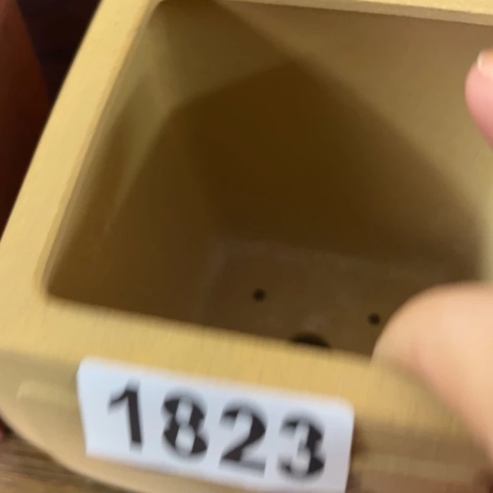 云***心花盆紫砂 全手工奎面四方1823