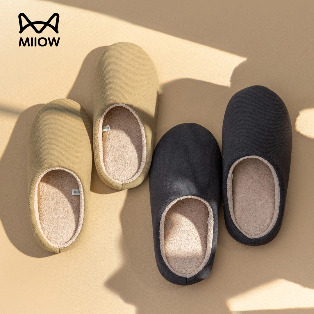猫人优选防滑棉拖鞋男士秋冬季室内居家抗菌保暖毛绒包头半拖鞋