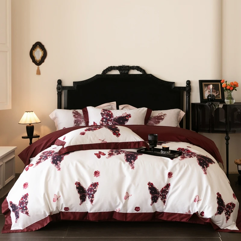 【清仓】新款高端全棉四件套新疆长绒棉纯棉床上用品家纺套件轻奢