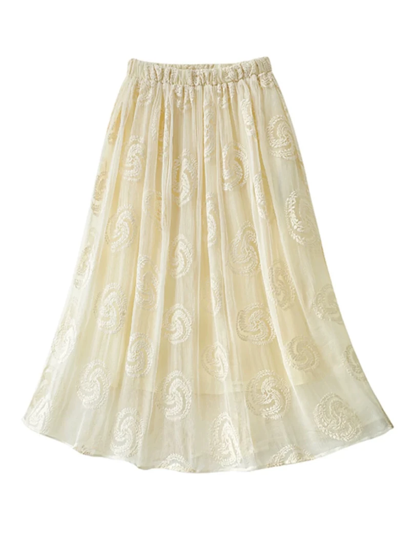 S（微瑕疵）半裙桑蚕丝真丝半裙