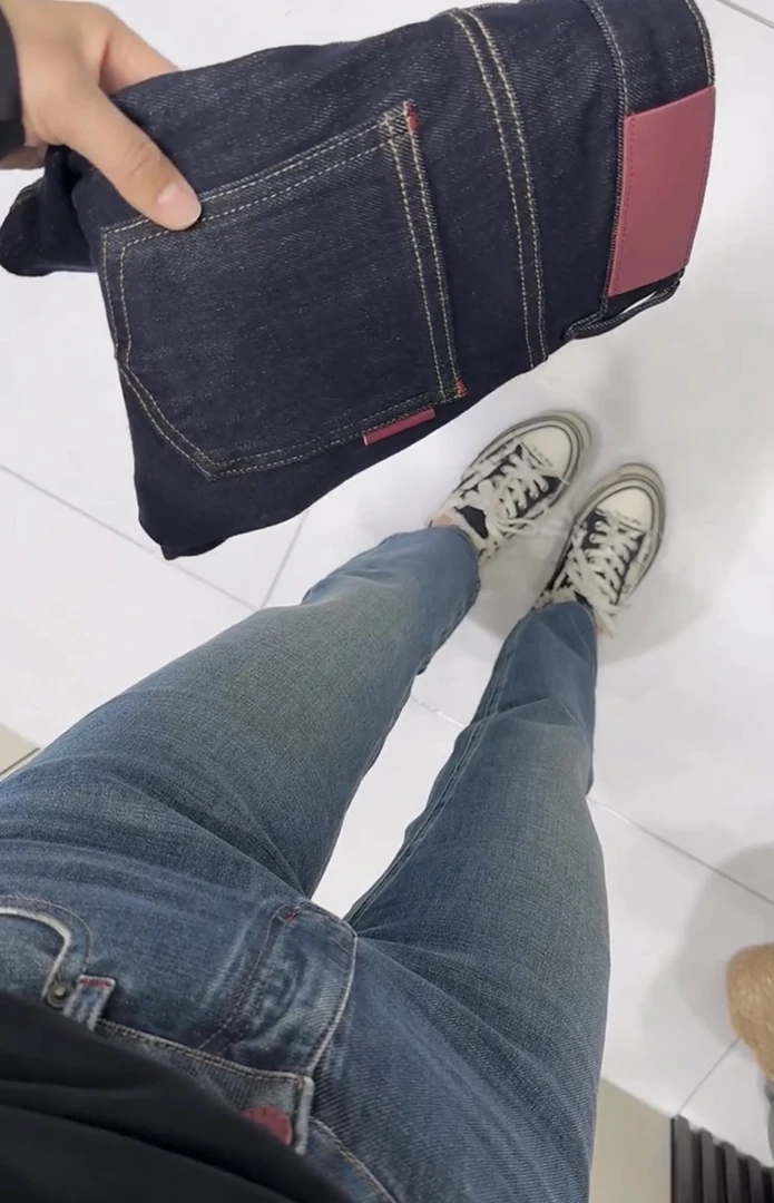 秋冬新款胖mm大码弯刀加绒加厚直筒显瘦高腰九分烟管裤