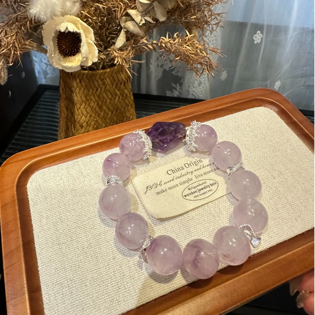 【喜饰原创 澄光】14mm薰衣草紫水晶手串 387 颜色微差多样性发货