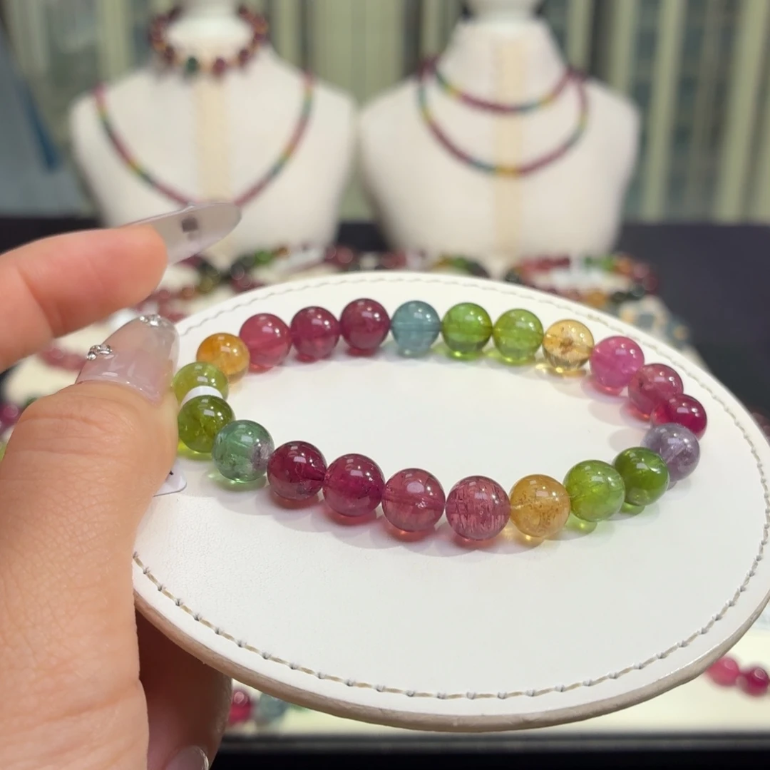 手链碧玺未镶嵌天然碧玺