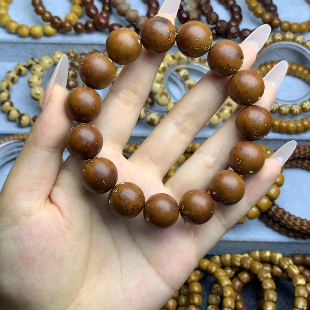 紫金鼠手串16+尺寸半实心圆珠