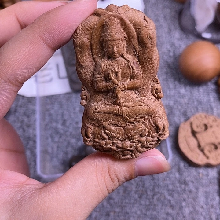 山****檀香木手串/手链老山檀香观音吊坠微瑕疵