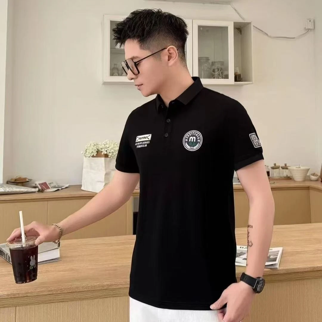 男士POLO衫2025夏装高端商务衬衫翻领短上衣时尚潮流