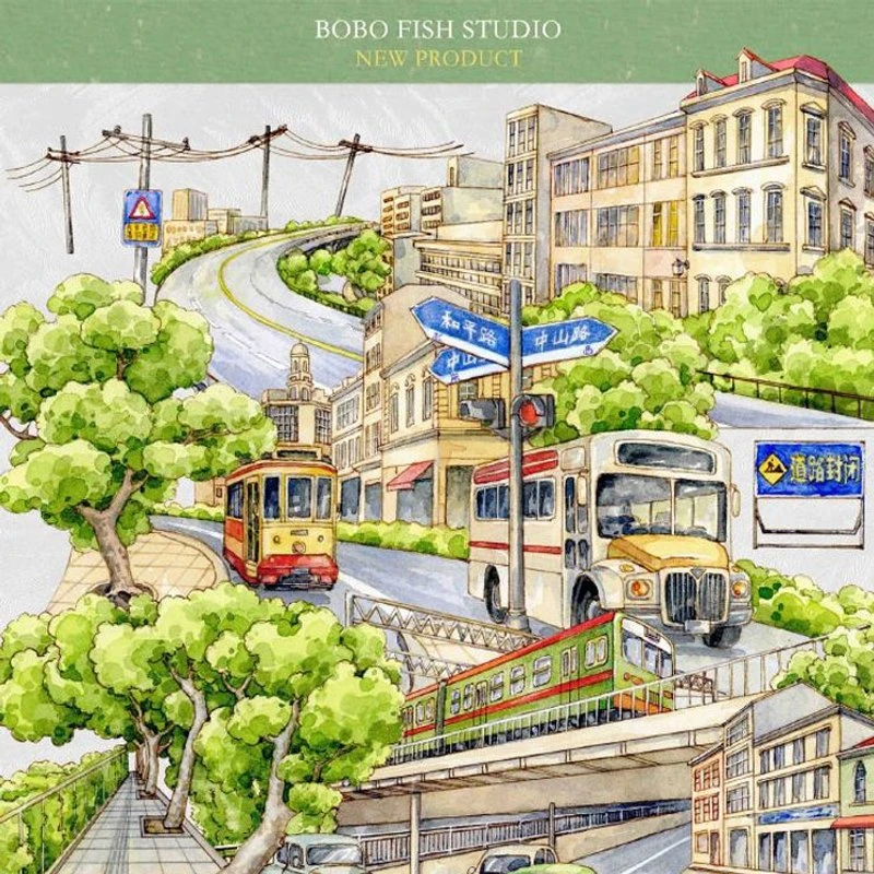 满18包邮BOBO鱼66号公路贝壳光分装特材拼贴贝壳光流麻手帐胶带