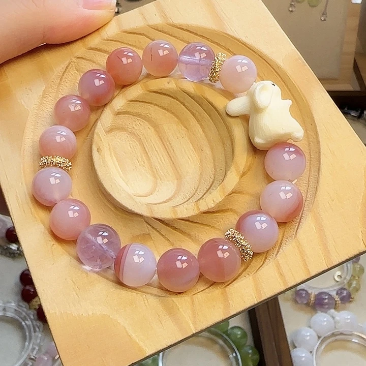 水晶手链合金兔子