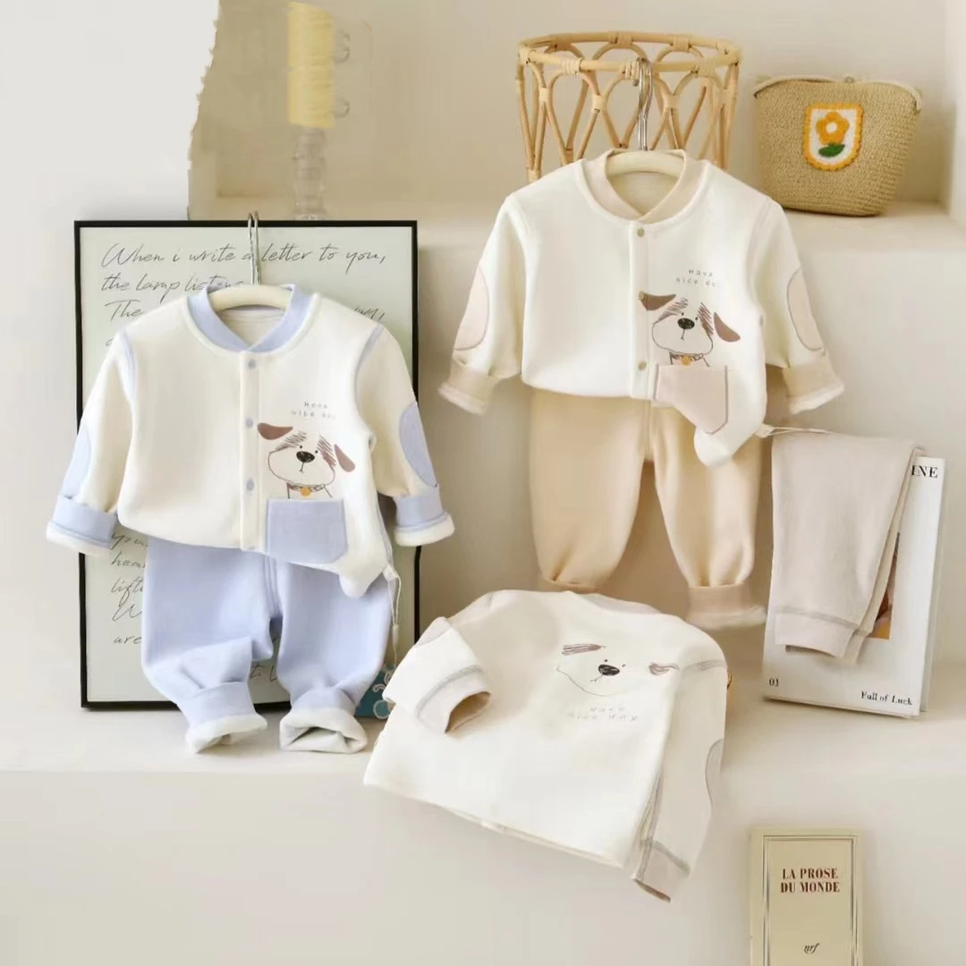 【一套】秋冬婴幼长袖长裤加绒加厚套装