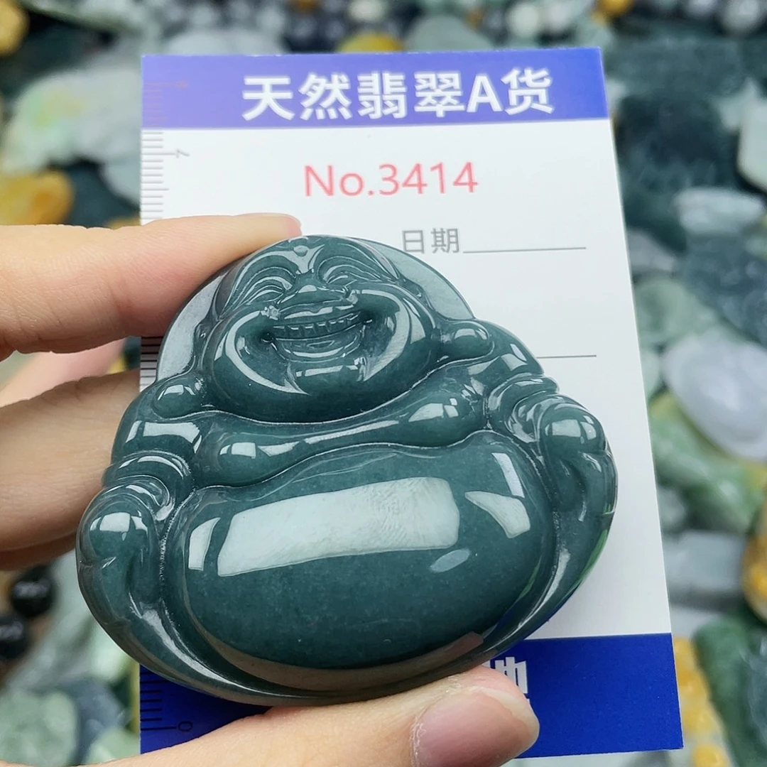 未镶嵌挂件翡翠3414