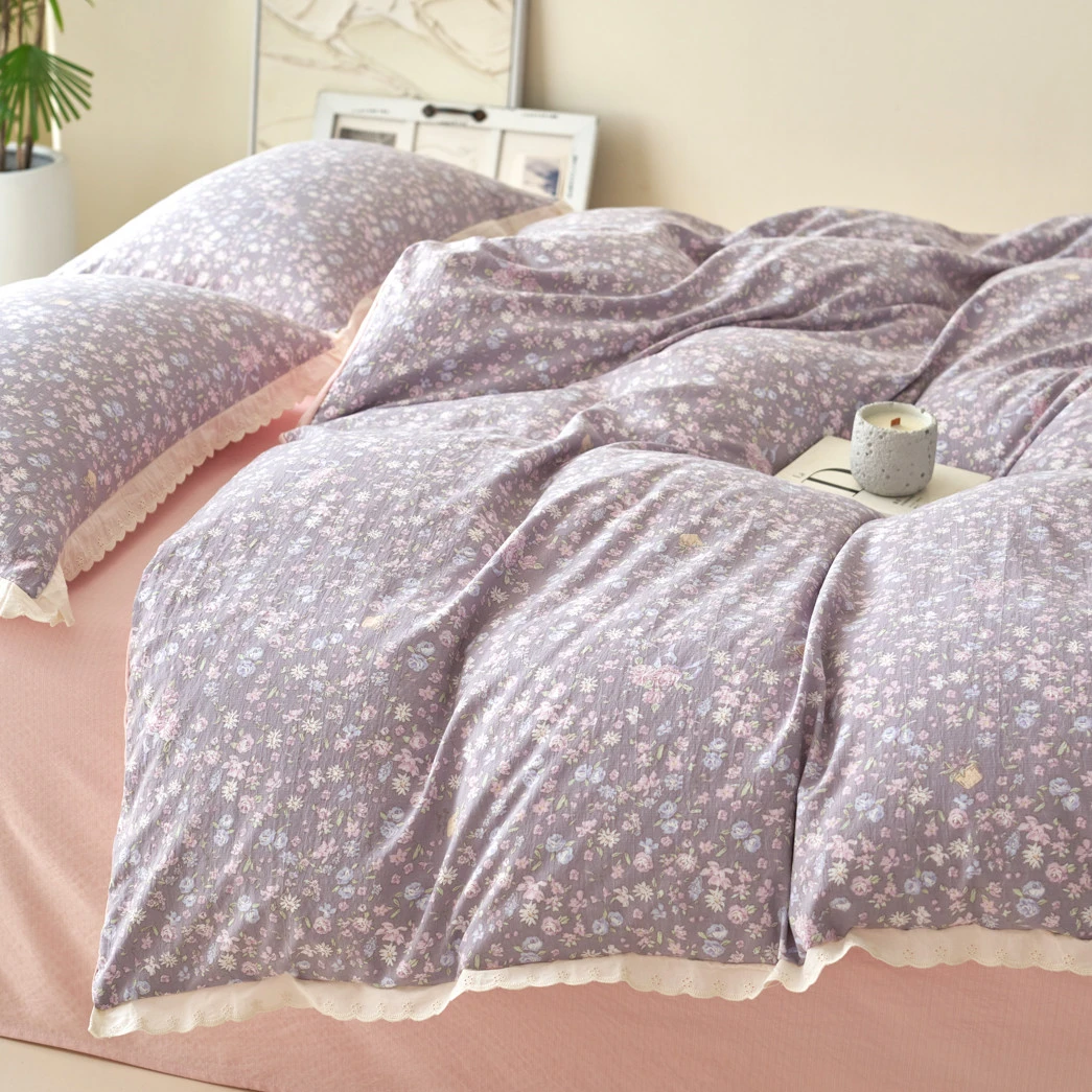 小满意大利Dr.A类棉纱双层纱四件套三件柔软亲肤床上用品床单床铺