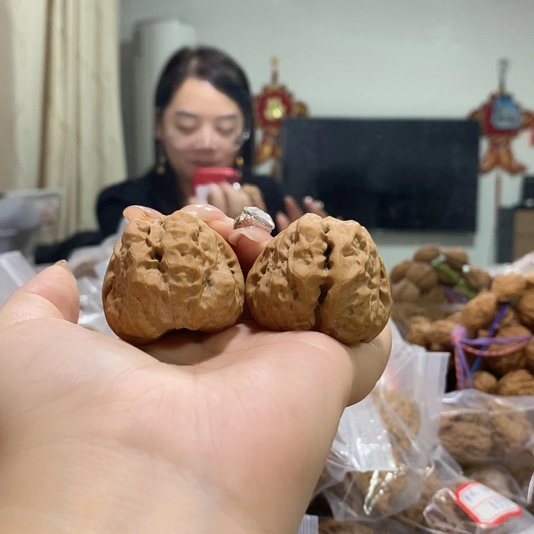 把件文玩核桃边38肚41蛤蟆头有修
