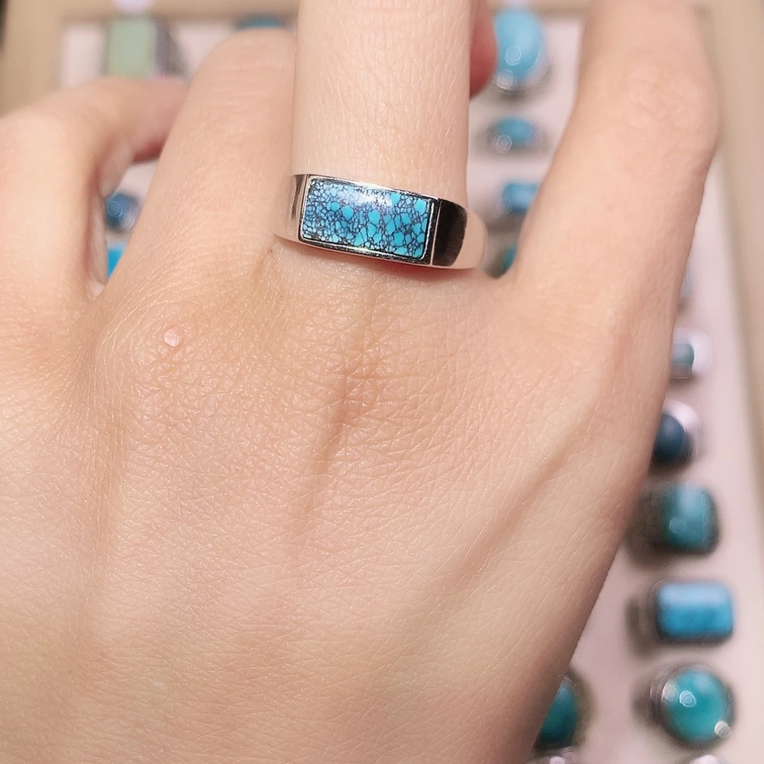 绿松石银S925镶嵌颈饰