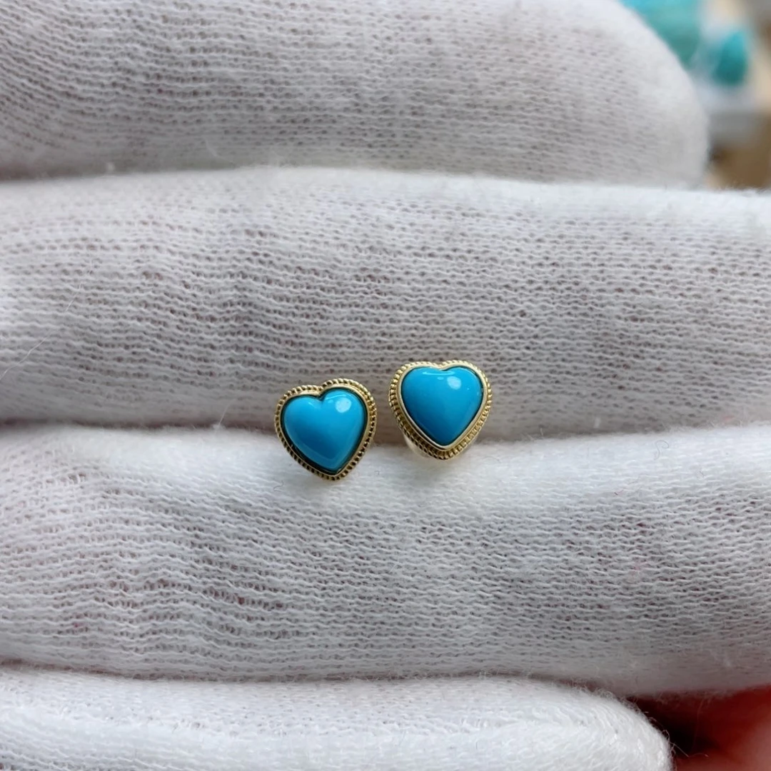 绿松石珠宝奇石18K金镶嵌