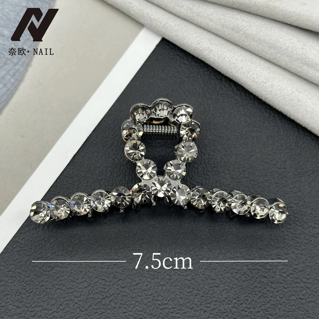 【NAIL·奈欧】设计师系列6241满钻七厘米鲨鱼夹抓夹