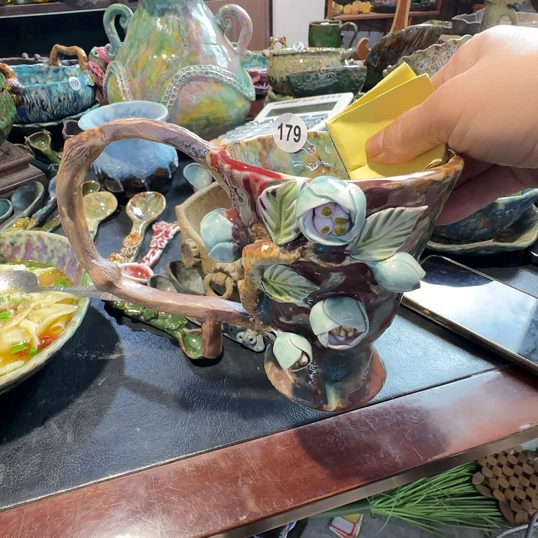 陌***）预售纯手工咖啡杯盘碗