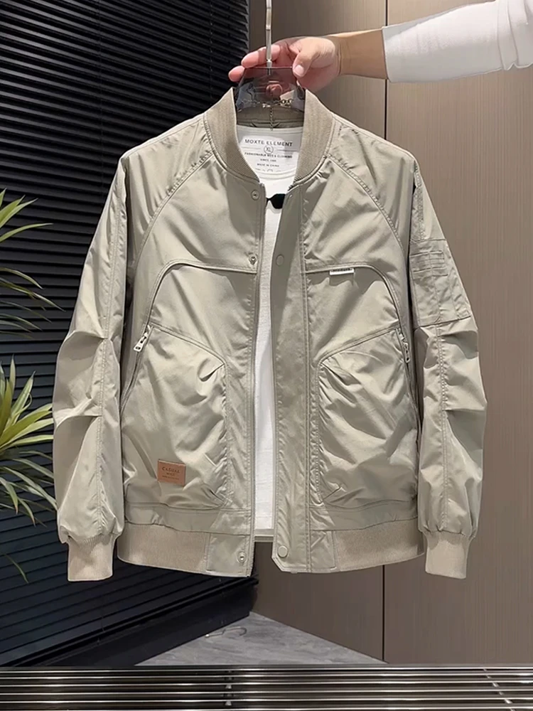 2025新款棒球服外套男士春秋潮流宽松休闲飞行员夹克工装短款上衣