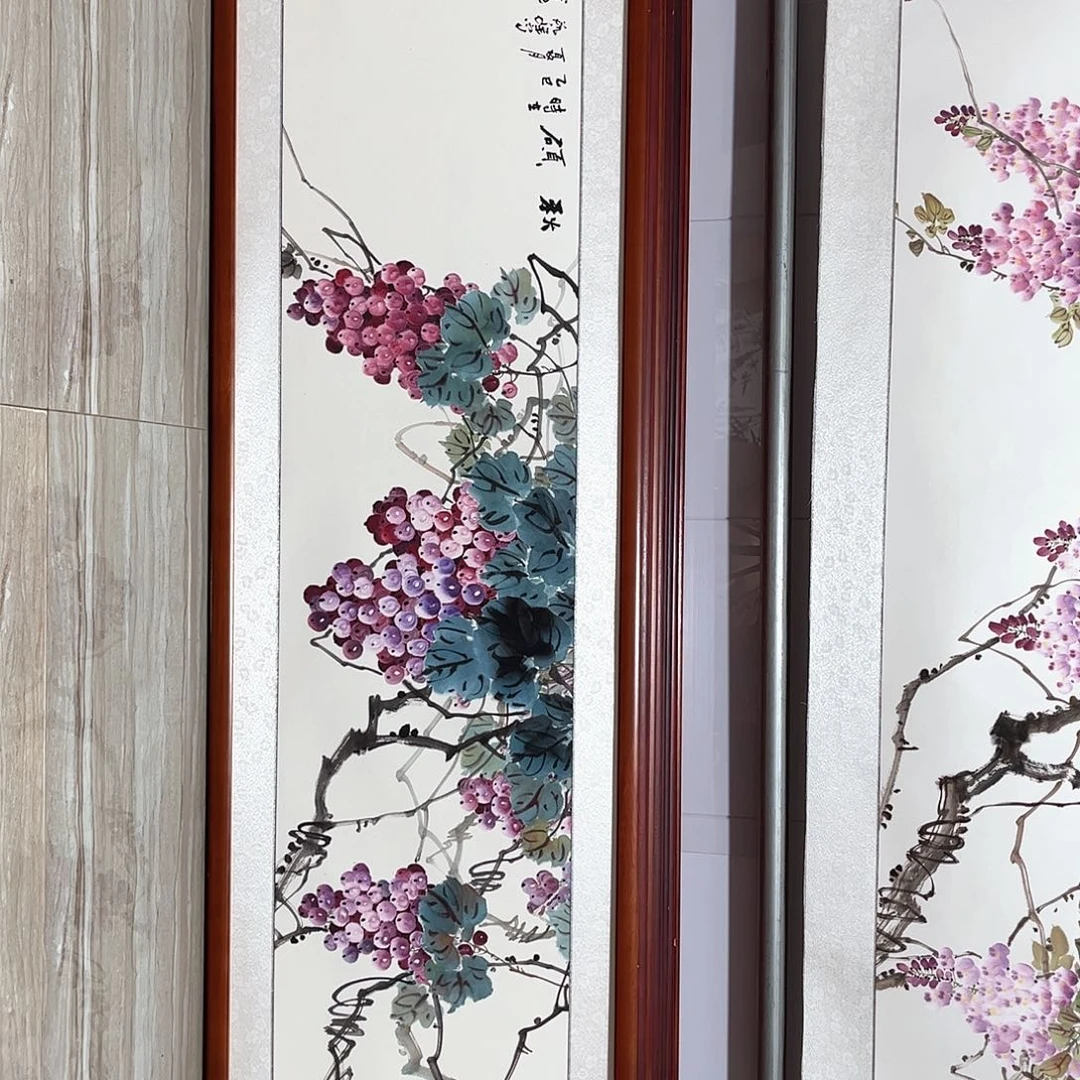 国画书画作品带框163×48